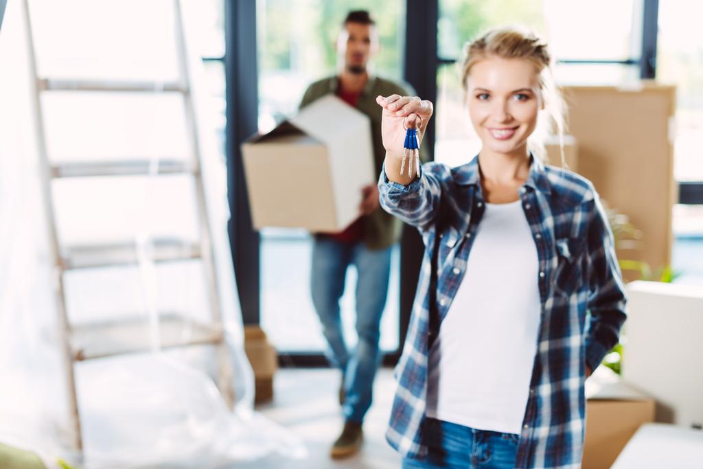 A couple moving to their first property in Tasmania.