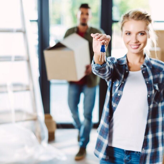 A couple moving to their first property in Tasmania.